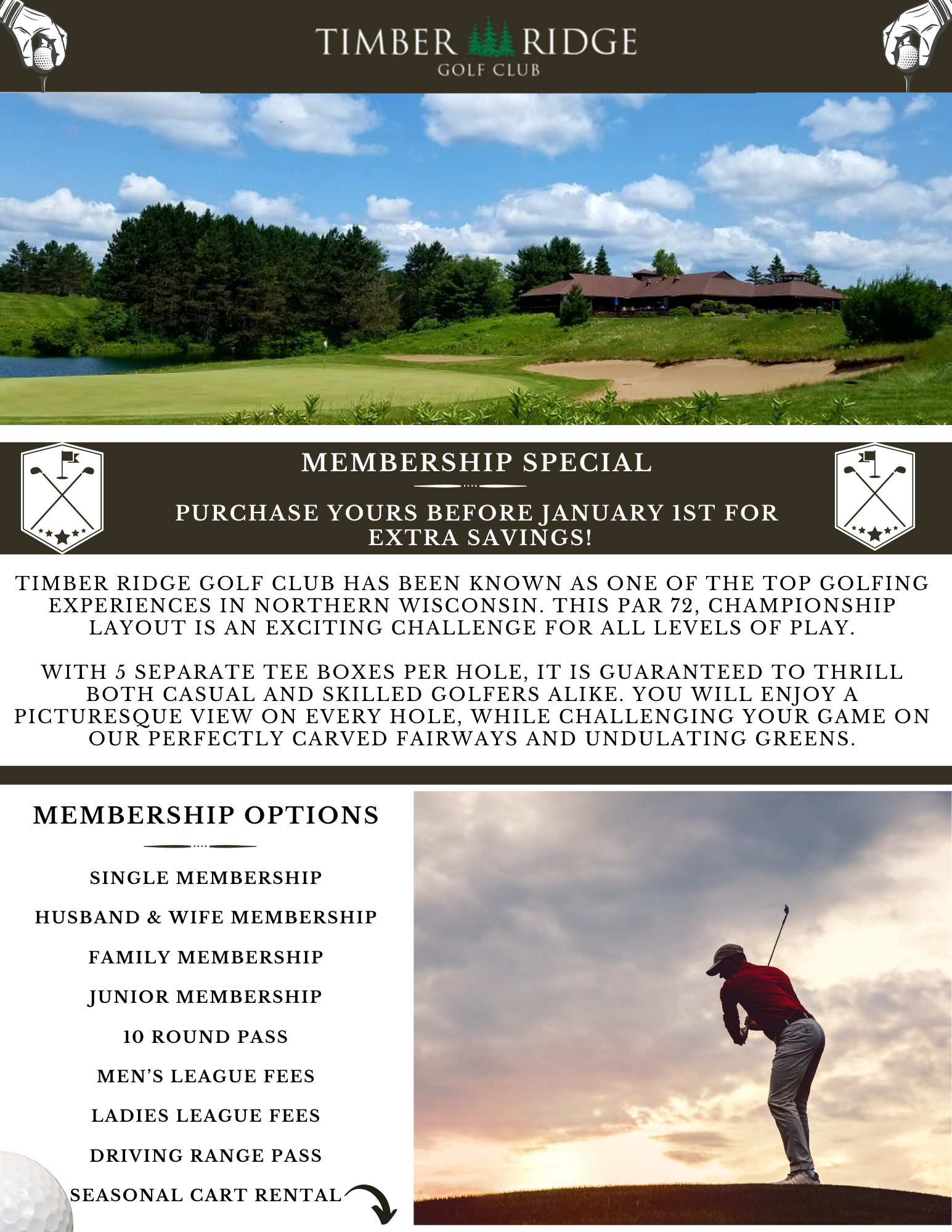 to Timber Ridge Golf Club! Timber Ridge Golf Club